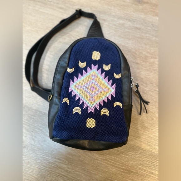 Nena & Co Womanhood Moon 🌙 Phases 1.0 Sling OOAK with Black Leather - Picture 4 of 9